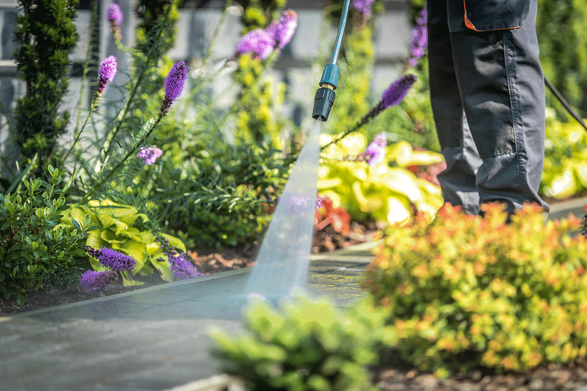 Power Washing Garden Spring