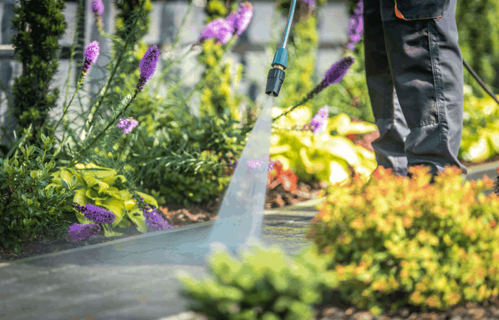 Power Washing Garden Spring